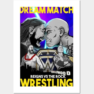 The Rock vs Roman Reigns Posters and Art